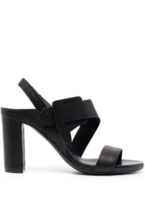 Del Carlo 95mm open-toe leather sandals - Black