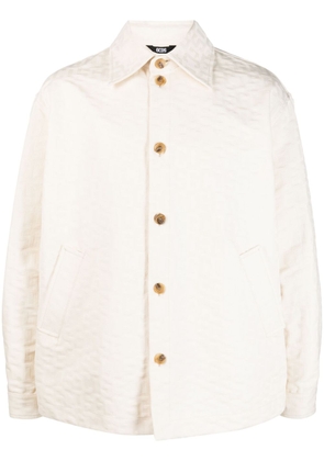 Gcds monogram-pattern cotton shirt jacket - Neutrals