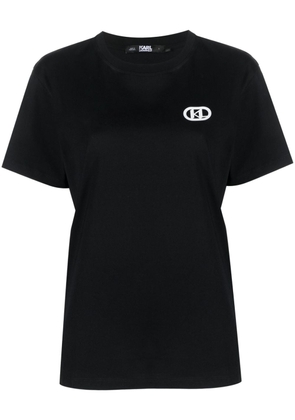 Karl Lagerfeld logo-print organic cotton T-shirt - Black