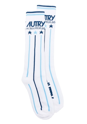 Autry logo-print ankle socks - White