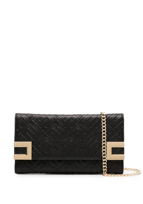 Elisabetta Franchi embossed-pattern faux-leather wallet - Black