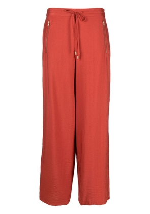DKNY straight-leg drawstring-fastening trousers - Red