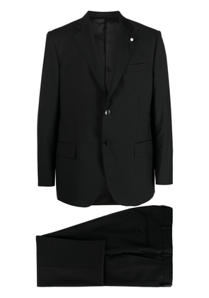 LUIGI BIANCHI MANTOVA single-breasted virgin-wool suit - Black