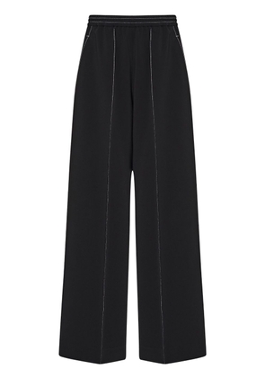 Rosetta Getty wide-leg elasticated-waistband trousers - Black