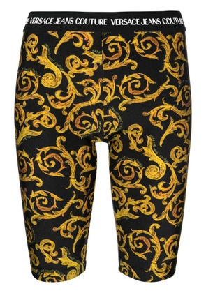 Versace Jeans Couture Sketch Couture-print cycling shorts - Black