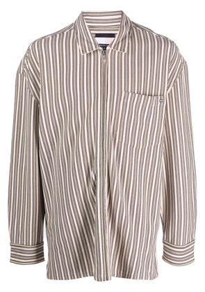 Tommy Jeans xMR jersey zip-up shirt - Neutrals