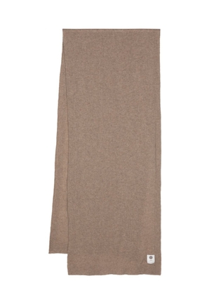 Lady Anne logo-patch cashmere scarf - Neutrals