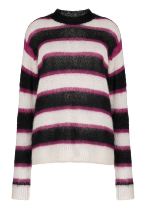 MARANT ÉTOILE Drussell striped brushed jumper - Pink