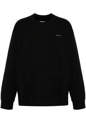MM6 Maison Margiela safety pin-detail cotton sweatshirt - Black