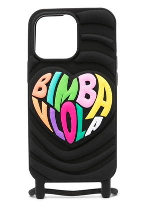 Bimba y Lola logo-embossed iPhone 14 Pro case - Black
