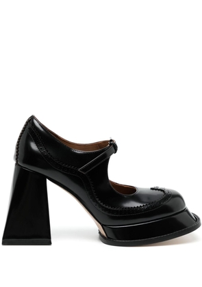 SHUSHU/TONG 105mm patent leather Mary Jane pumps - Black