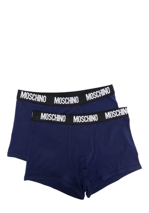 Moschino logo-waistband boxers (pack of two) - Blue