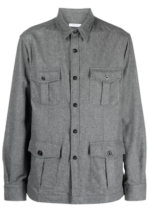 Boglioli cargo-pockets wool shirt - Grey