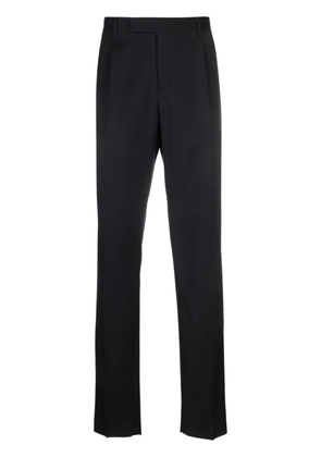 Lardini mid-rise straight-leg wool trousers - Black