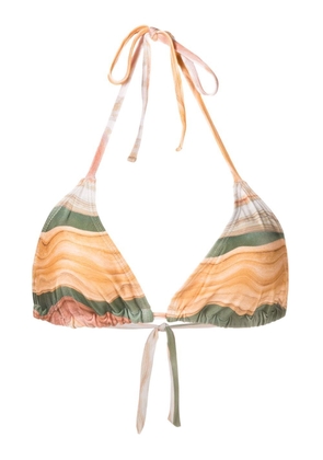 Lygia & Nanny abstract-print bikini top - Brown