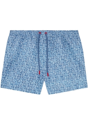 Diesel denim-print swim shorts - Blue