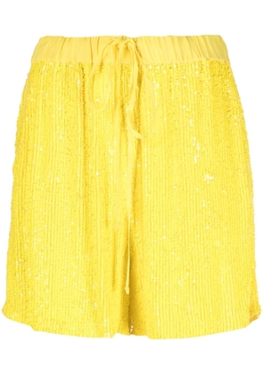 P.A.R.O.S.H. sequin-embellished shorts - Yellow
