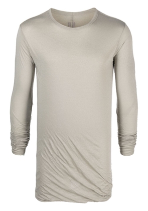 Rick Owens long-sleeve organic-cotton T-shirt - Neutrals