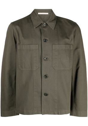 Norse Projects long-sleeved organic cotton shirt jacket - Green