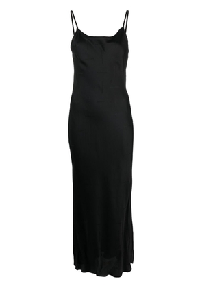 Barena spaghetti-straps satin-finish dress - Black