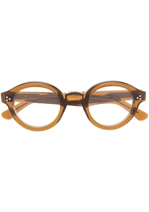 Lesca round-frame optical glasses - Brown