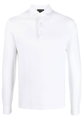 Dell'oglio long-sleeve cotton polo shirt - White