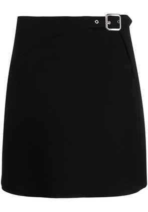 Jil Sander belted wool miniskirt - Black