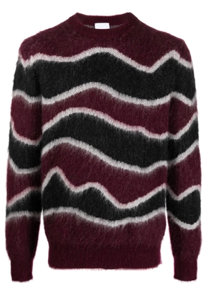 PT Torino patterned intarsia-knit brushed jumper - Red