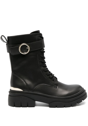 Just Cavalli belted-ankle leather boots - Black