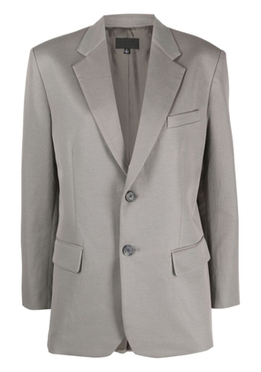 Nili Lotan single-breasted cotton-blend blazer - Grey