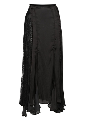 Y/Project high-waist satin maxi skirt - Black