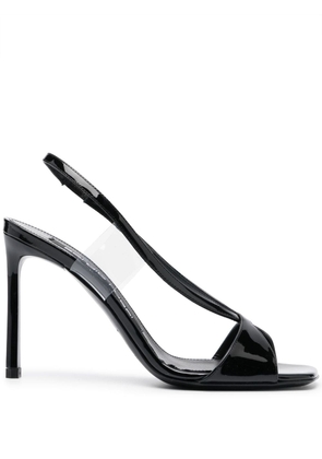 Sergio Rossi 105mm open-toe leather sandals - Black
