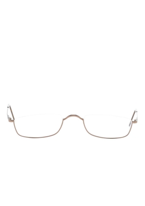 Giorgio Armani Pre-Owned 2000s half-rim rectangle-frame glasses - Brown