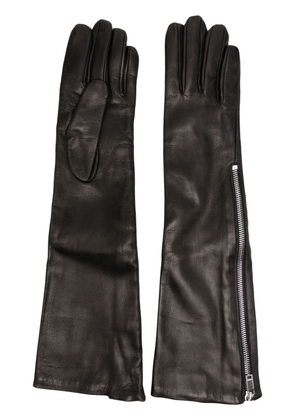 Jil Sander zip-up leather gloves - Black