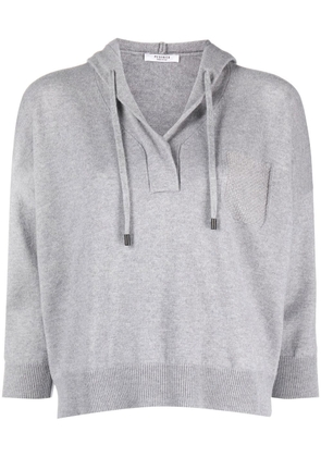 Peserico knitted hooded jumper - Grey