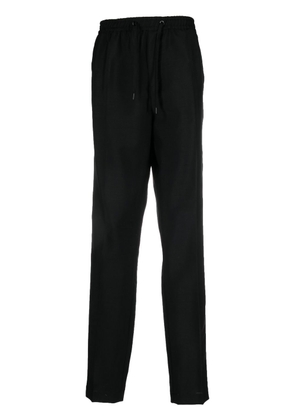 Versace side-stripe straight-leg trousers - Black