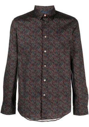 PS Paul Smith abstract-print long-sleeve shirt - Brown