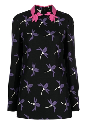 Valentino Garavani Pre-Owned Fairy Flowers print silk shirt - Black