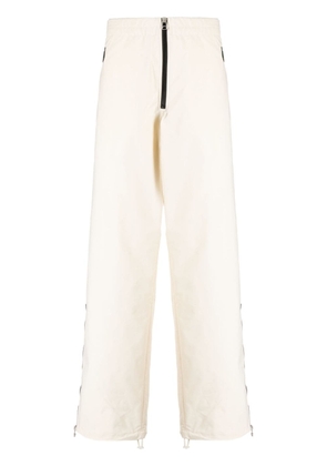 OAMC zip-detail wide-leg trousers - Neutrals