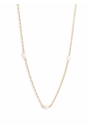 Poppy Finch 14kt yellow gold Spaced Pearl necklace