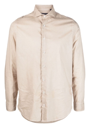 Lardini long-sleeve buttoned cotton shirt - Neutrals