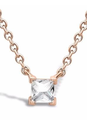 Pragnell 18kt rose gold RockChic diamond solitaire necklace - Pink
