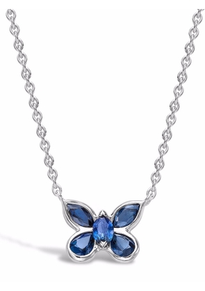 Pragnell 18kt white gold Butterfly sapphire pendant necklace - Silver