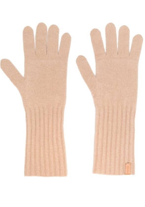 Vince knitted cashmere gloves - Brown