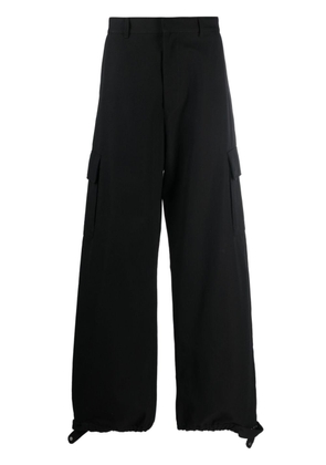 Off-White wide-leg wool-blend trousers - Black