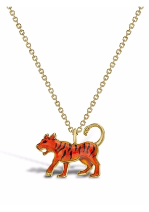 Pragnell 18kt yellow gold Zodiac tiger pendant necklace