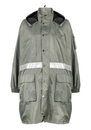 Rokh multi-pocket hooded parka coat - Green