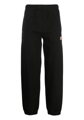 Kenzo logo-embroidered tapered track pants - Black
