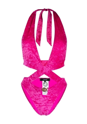 Versace Medusa plaque detail swimsuit - Pink
