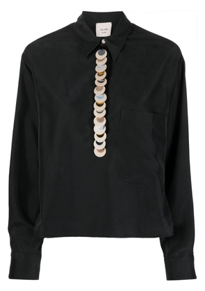 Alysi sequin-embellished long-sleeved top - Black